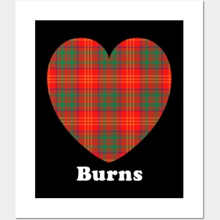 The BURNS Family Tartan 'Love Heart' Design Posters and Art